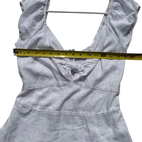 Abercrombie & Fitch Womens White Mini Dress Small Cotton Blend Sleeveless - Picture 5 of 5